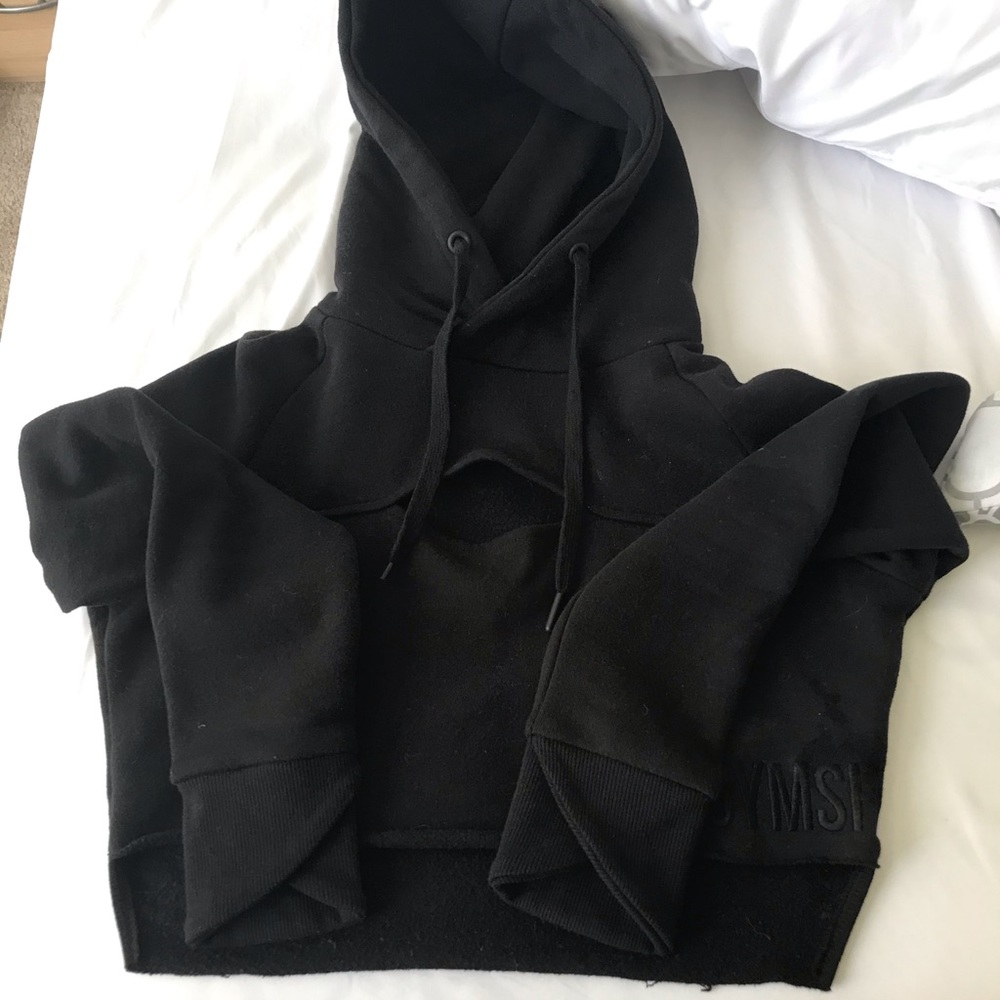 Gymshark Raw Edge Hoodies Size Xs in black
